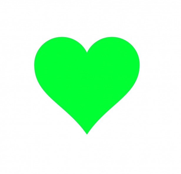 Zelené srdce Stock Fotka zdarma - Public Domain Pictures