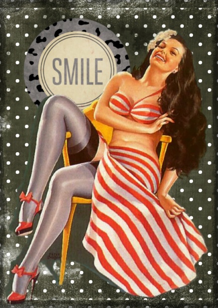 Retro Pin-up Lady Art Collage Free Stock Photo - Public Domain Pictures