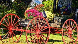 Antique Flower Cart