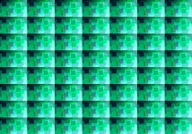 Blue And Green Pixel Pattern