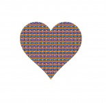 Blue And Pink Pattern Heart