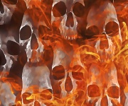 Burning Skulls Background