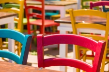 Colorful Wooden Chairs