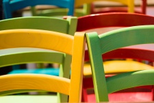 Colorful Wooden Chairs