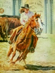Cowgirl Rodeo Painting
