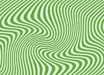 Curved Lines In Green And White