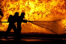 Firefighters Live Fire Training