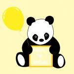 First Birthday Panda Card