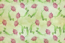 Floral Tulips Wallpaper Vintage