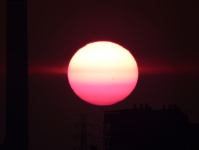 Full Sun Orb At Sunset