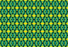 Green And Yellow Flower Pattern
