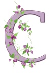 Letter C Floral Initial