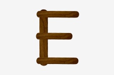 Letter E From Wood Ice-cream