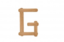 Letter G From Wood Ice-cream