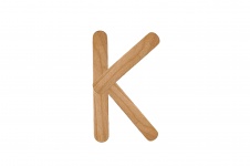 Letter K From Wood Ice Cream