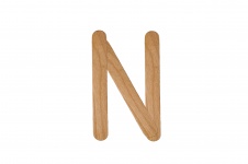 Letter N From Wood Ice-cream