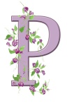 Letter P Floral Initial
