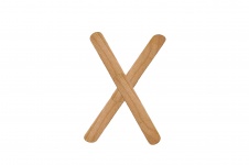 Letter X From Wood Ice-cream