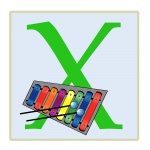 Letter X, Xylophone Illustration