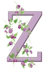 Letter Z Floral Initial