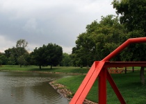 Red Frame With Pond
