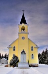 Rural Church In The Snow