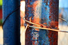 Rusty Pole And Wire