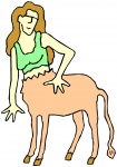 Woman-deer