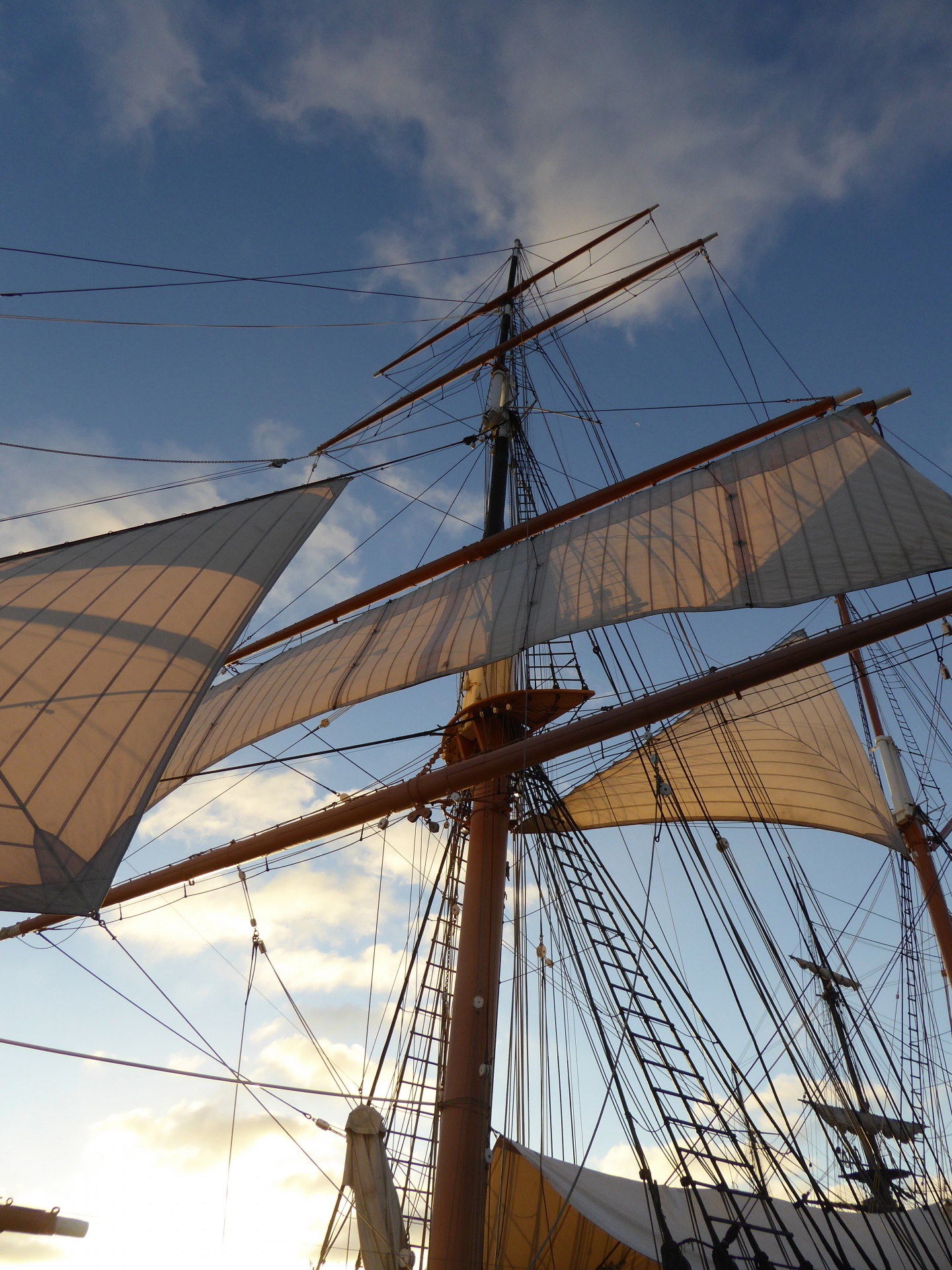 Masts of old sailing ship