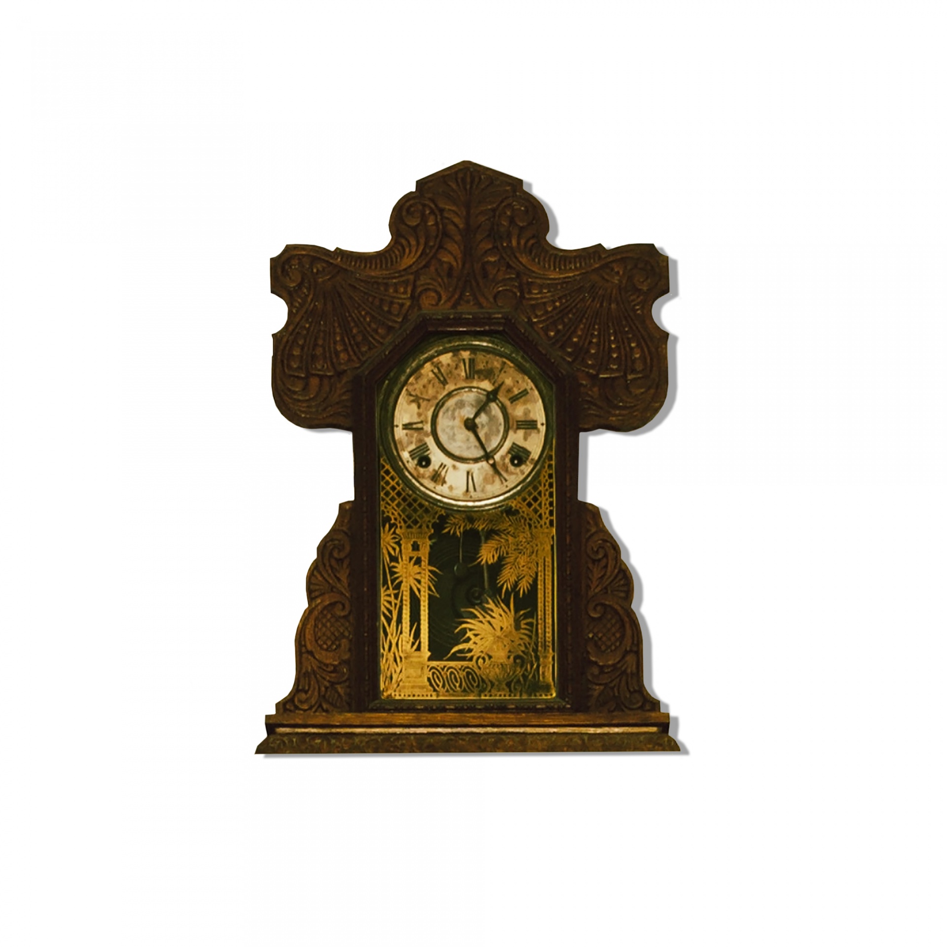 Antique Clock Isolated