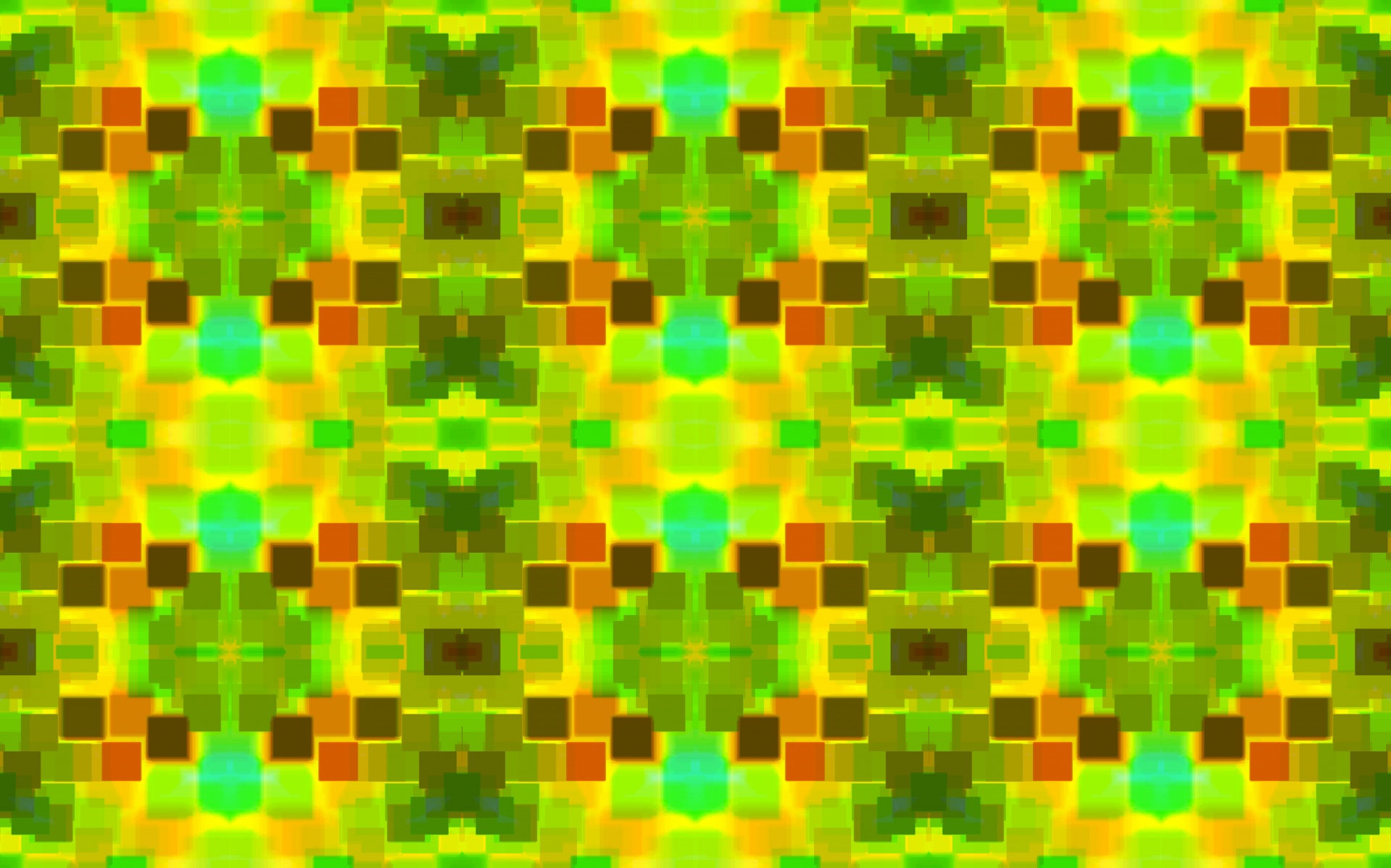 Block Pattern In Greens And Yellows