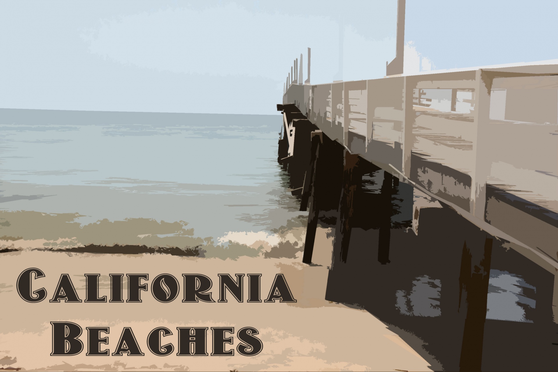 California Beaches Poster