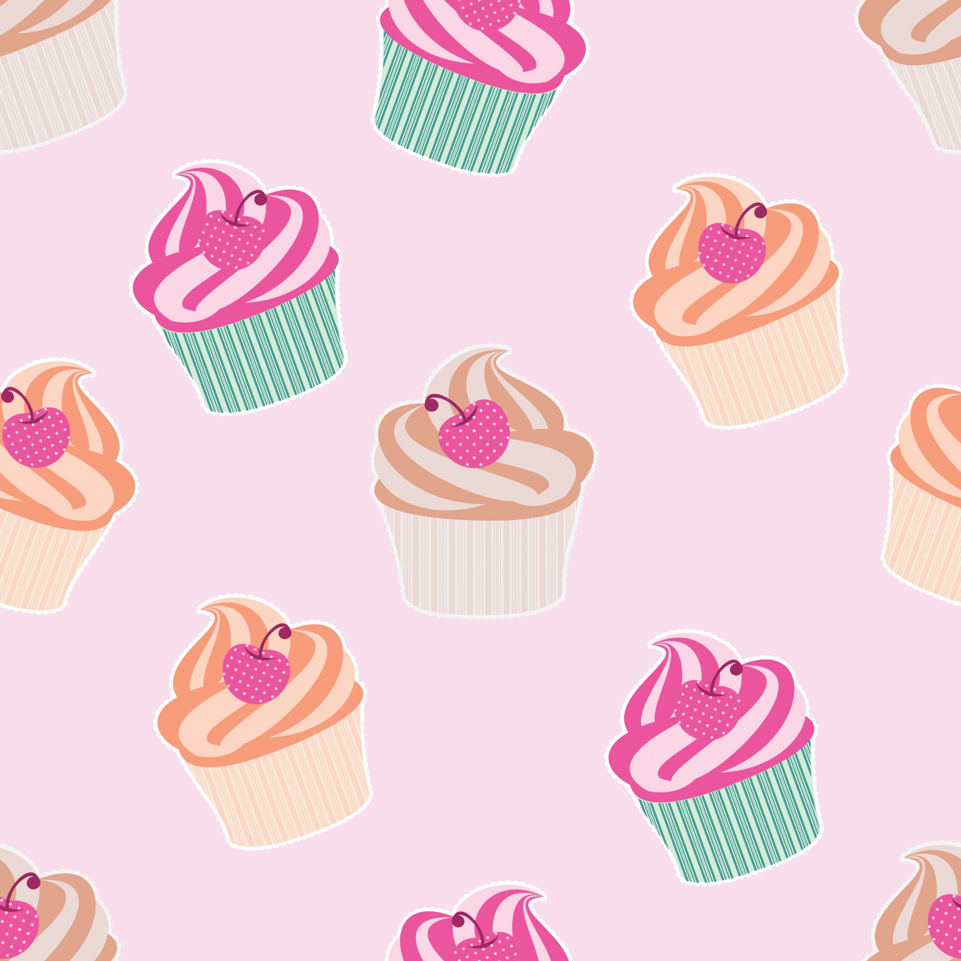 Colorful cupcakes wallpaper background