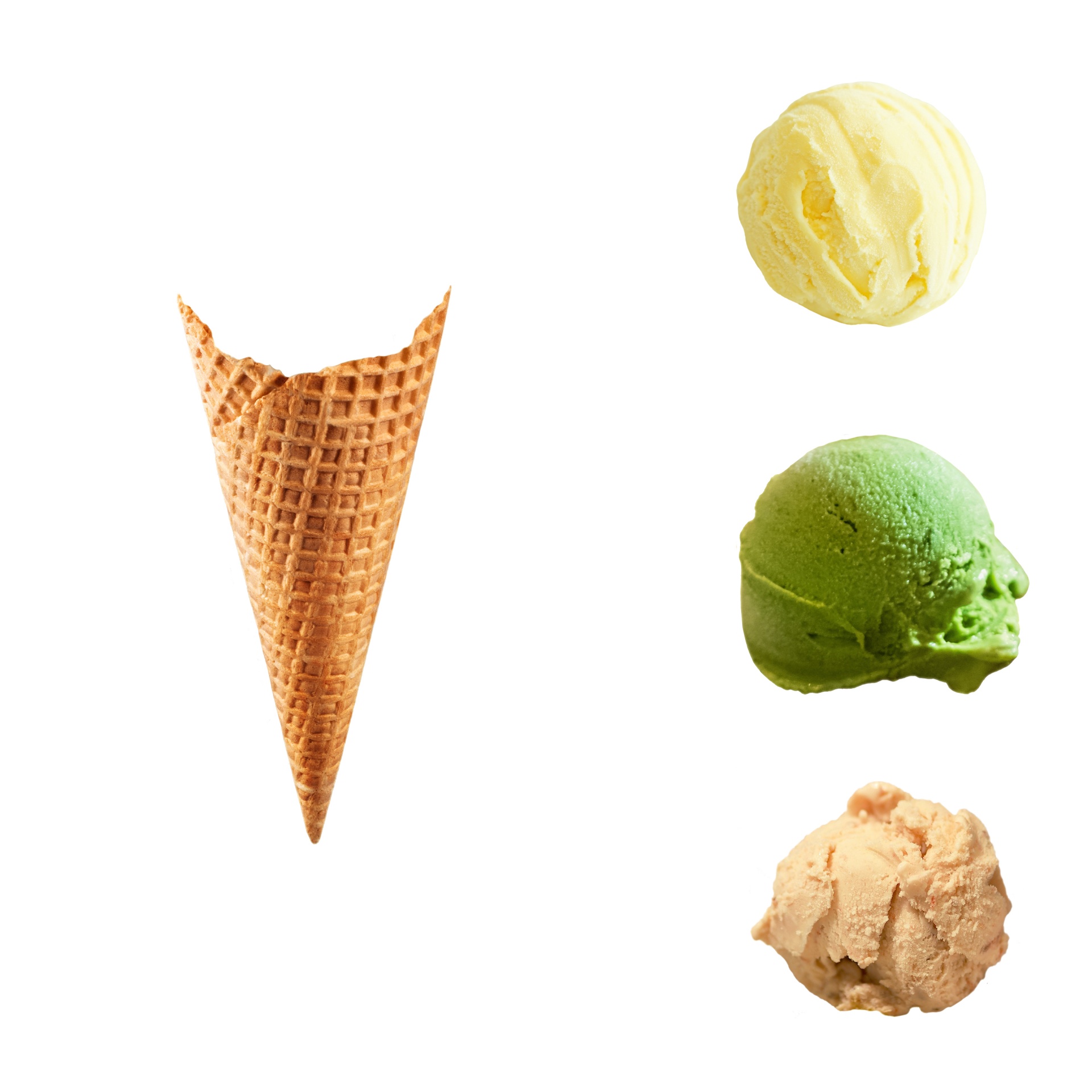 Ice Cream And Cone Isolated
