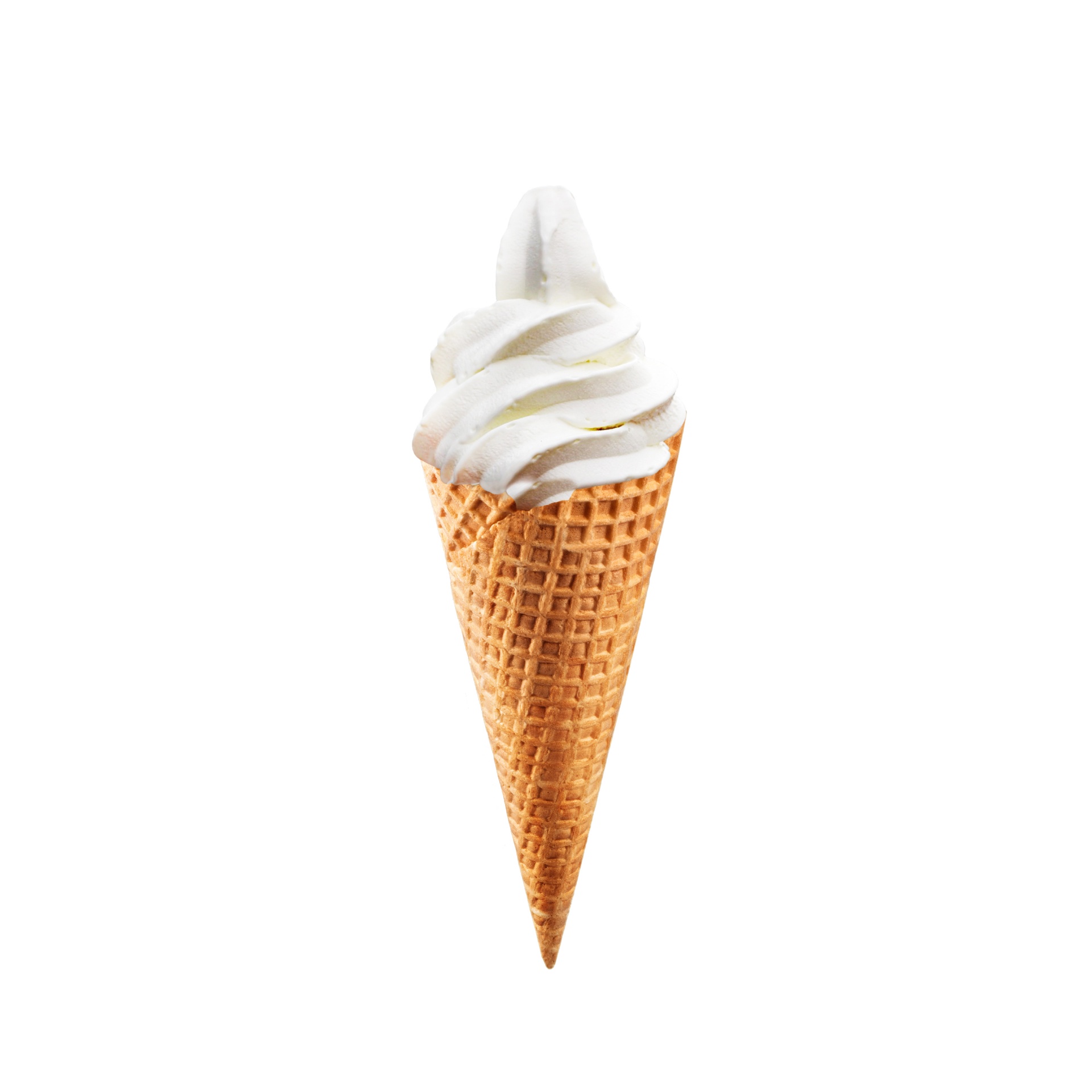Ice cream in a cone isolated