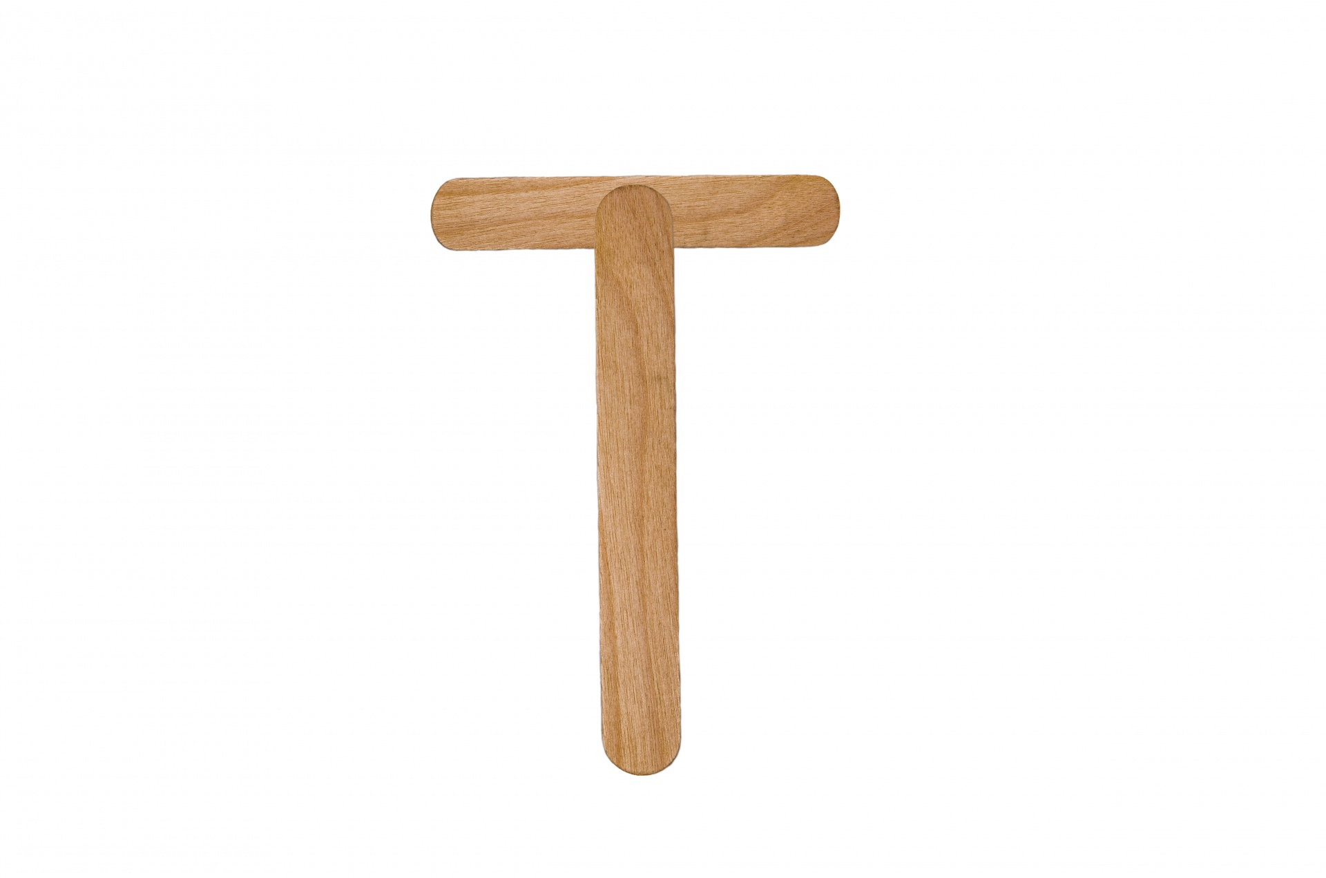 Letter T From Wood Ice-cream