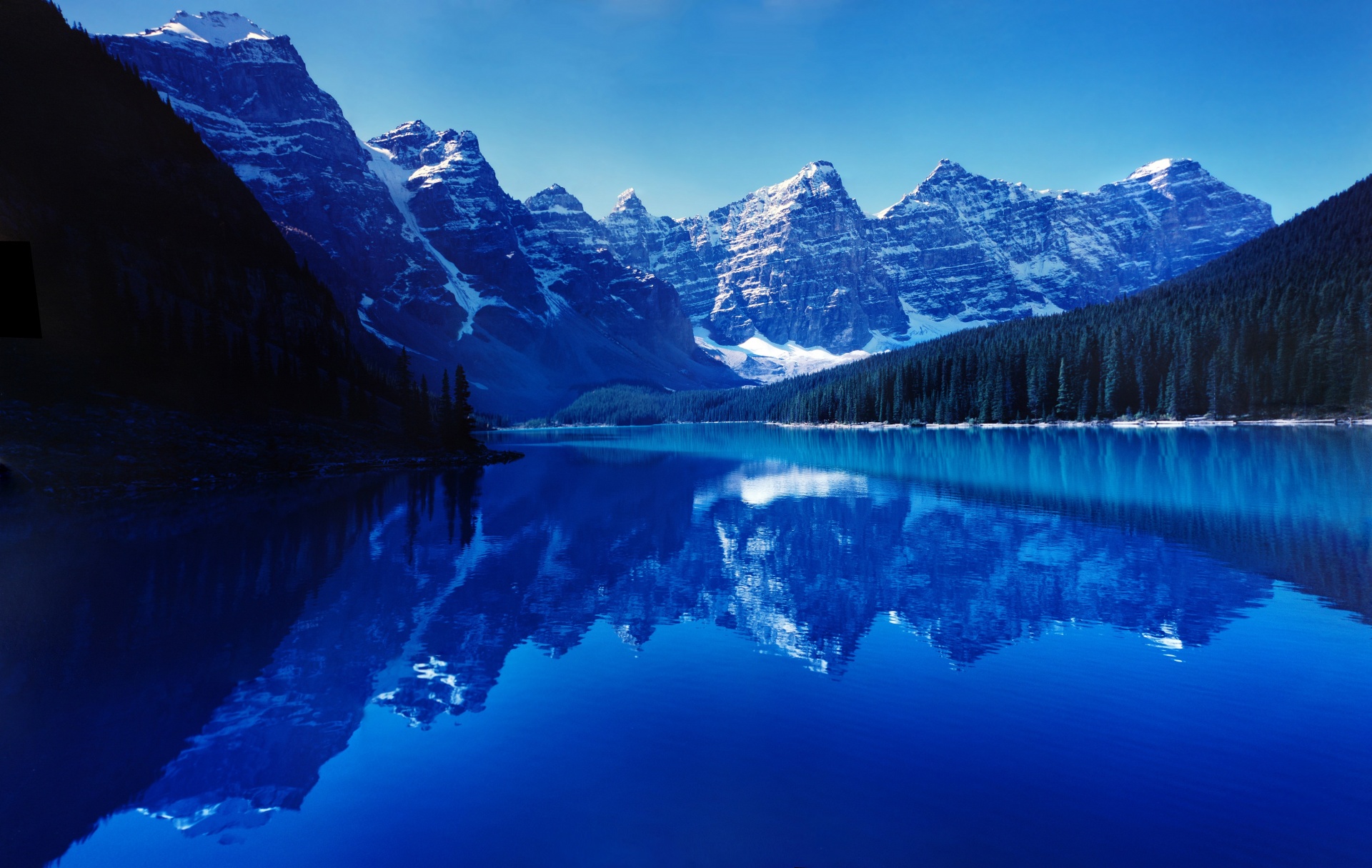 Scenic Moraine Lake in the Canadian Rockies