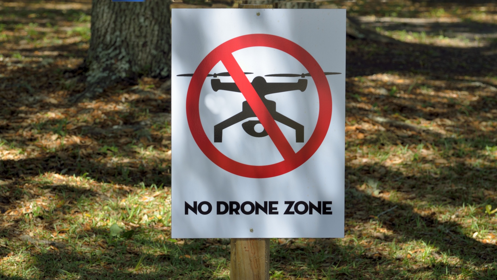 No Drone Zone Area Sign