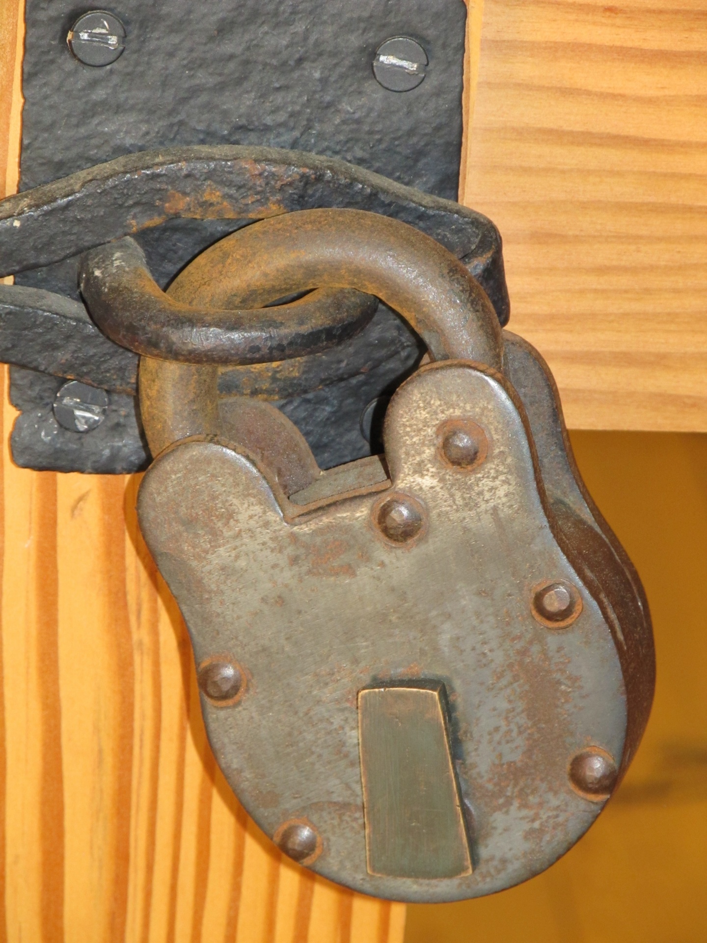 Old padlock keeping contents secure