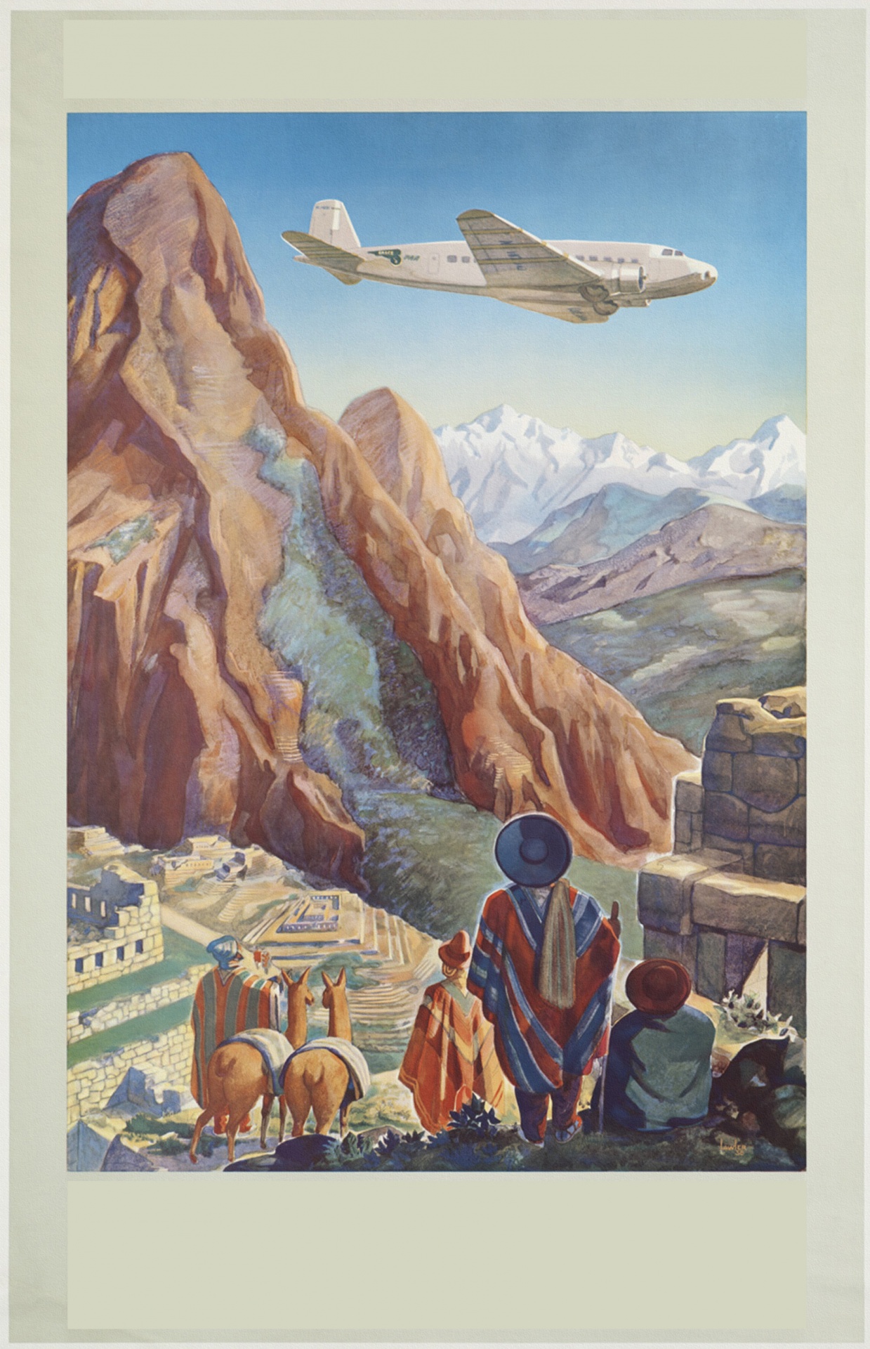 Vintage travel poster, add your own text