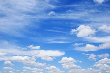 Blue Sky Filled With Loose Clouds