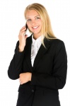 Business Woman And The Phone