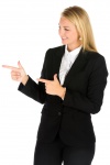 Business Woman Pointing