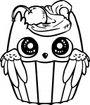 Cupcake Owl Drawing