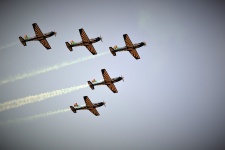 Jet Aircraft Flying In Formation
