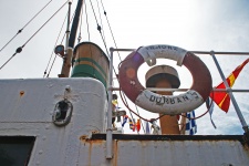 Life Saver Ring On Old Tugboat