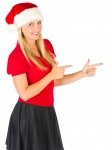 Pointing Santa Girl