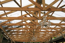 Roof Trusses With Chandelier
