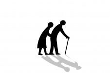 Silhouette Of Old People