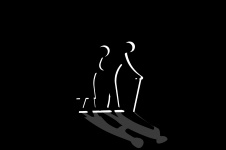 Silhouette Of Old People